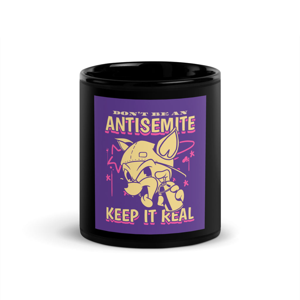 Streetart Graffiti Cartoon | Antisemitism | Black Glossy Mug