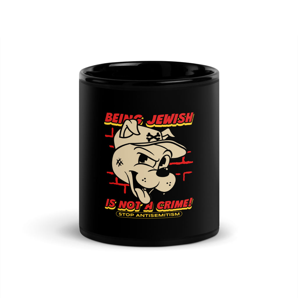 Streetart Graffiti Cartoon | Antisemitism | Black Glossy Mug