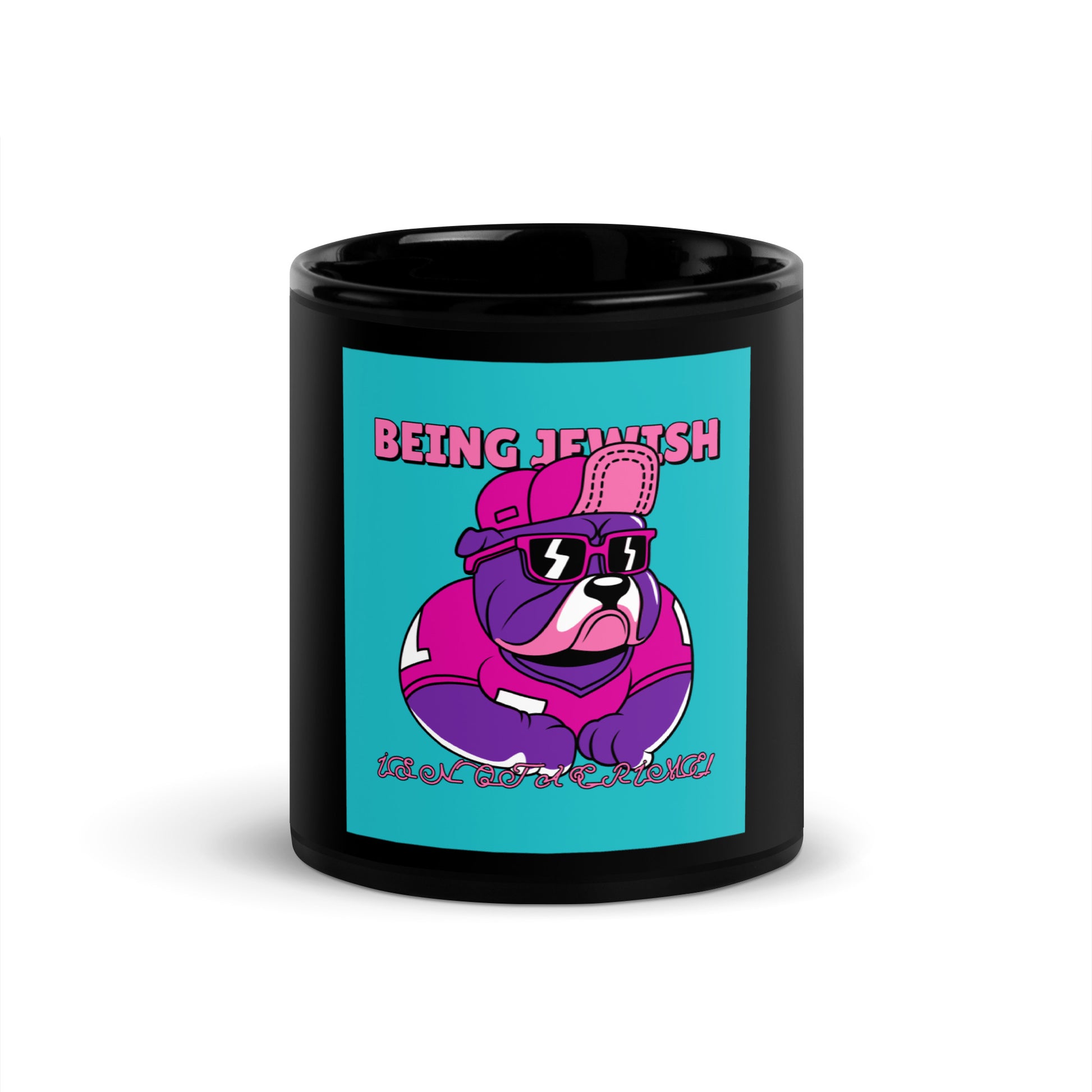 Streetart Graffiti Cartoon | Antisemitism | Black Glossy Mug