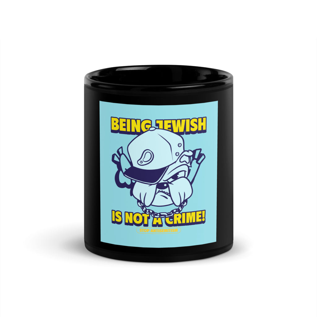 Streetart Graffiti Cartoon | Antisemitism | Black Glossy Mug