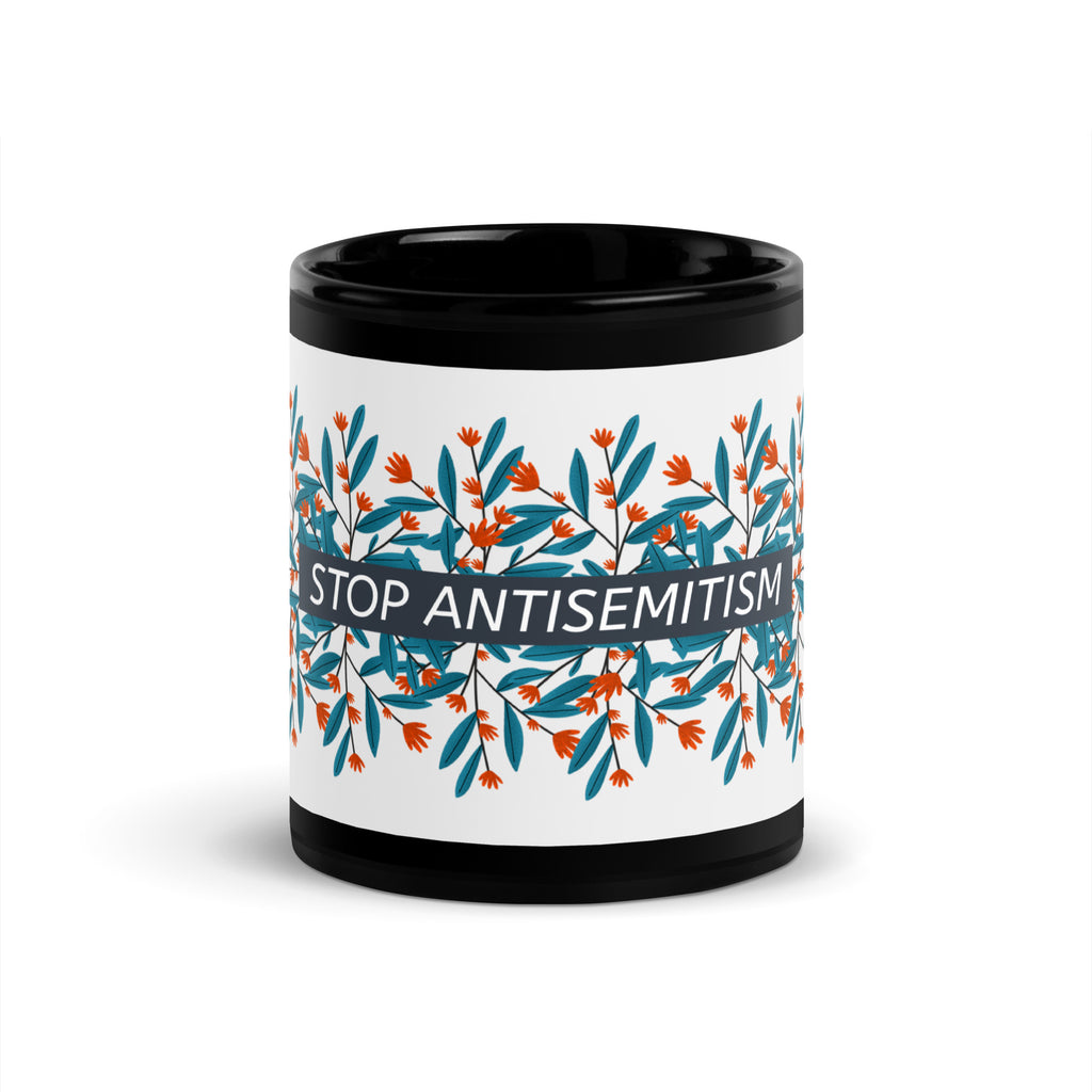 Flower Anthem | Antisemitism | Black Glossy Mug