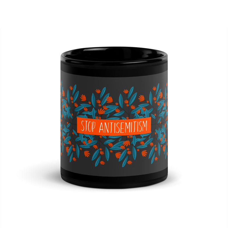 Flower Anthem | Antisemitism | Black Glossy Mug