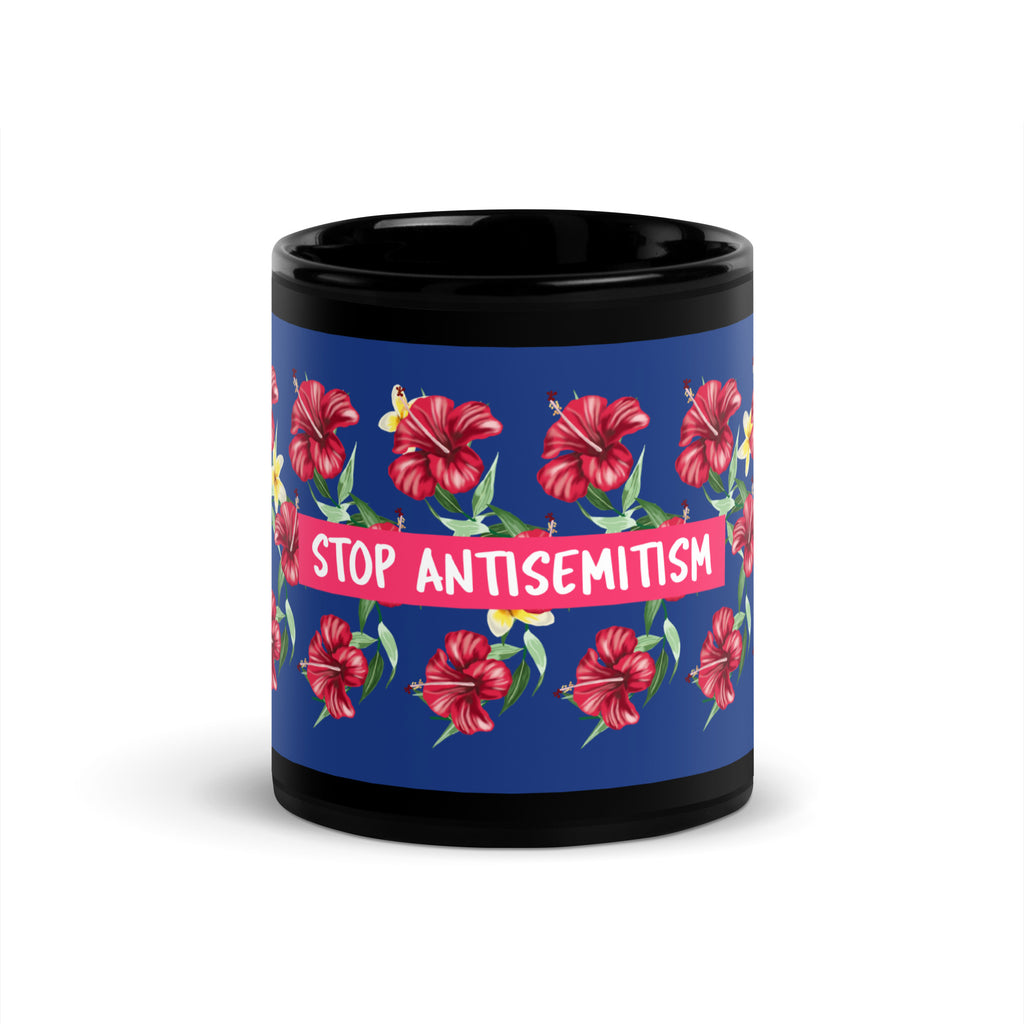 Flower Anthem | Antisemitism | Black Glossy Mug