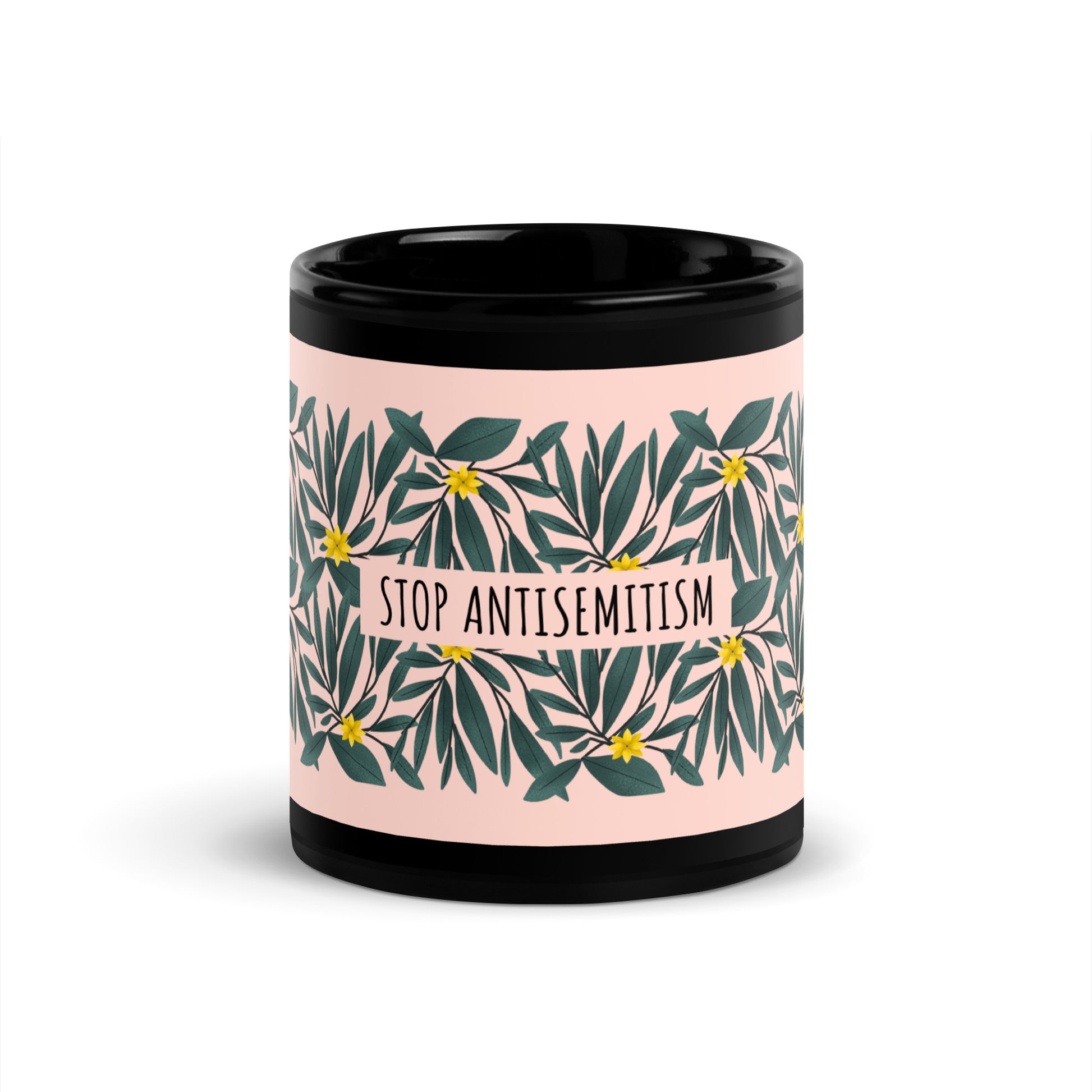 Flower Anthem | Antisemitism | Black Glossy Mug