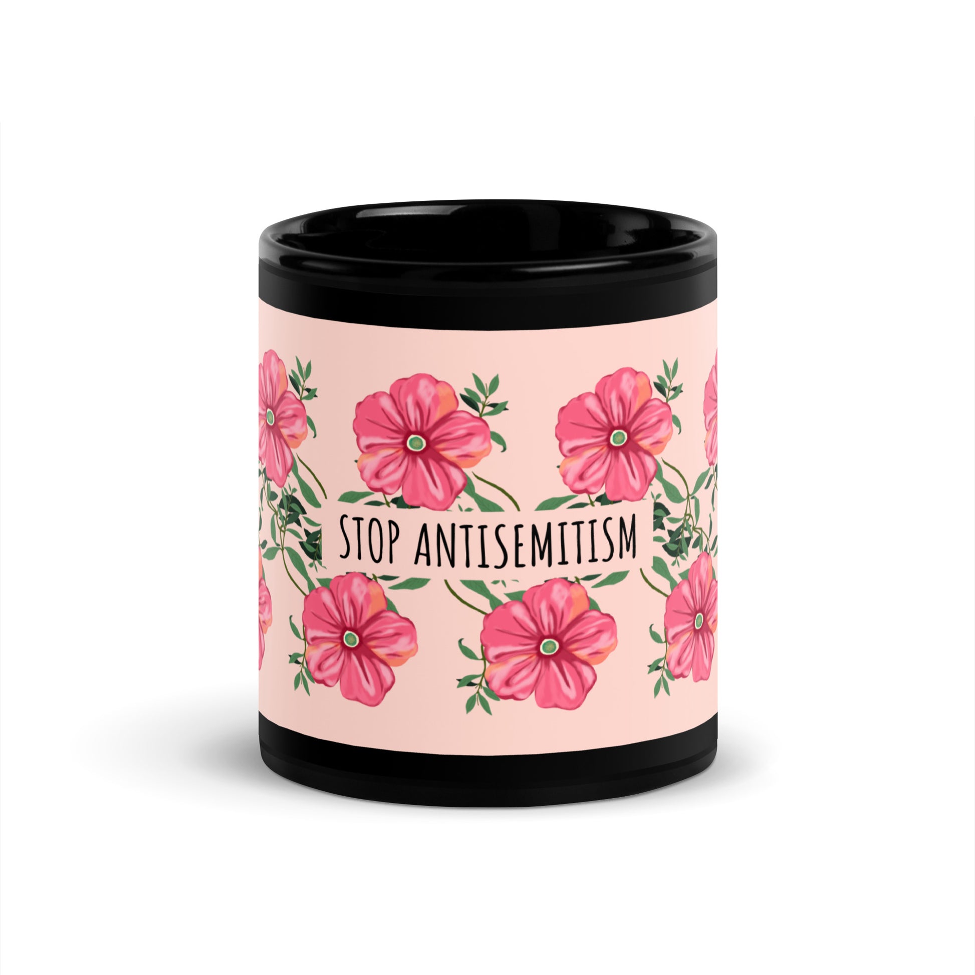 Flower Anthem | Antisemitism | Black Glossy Mug