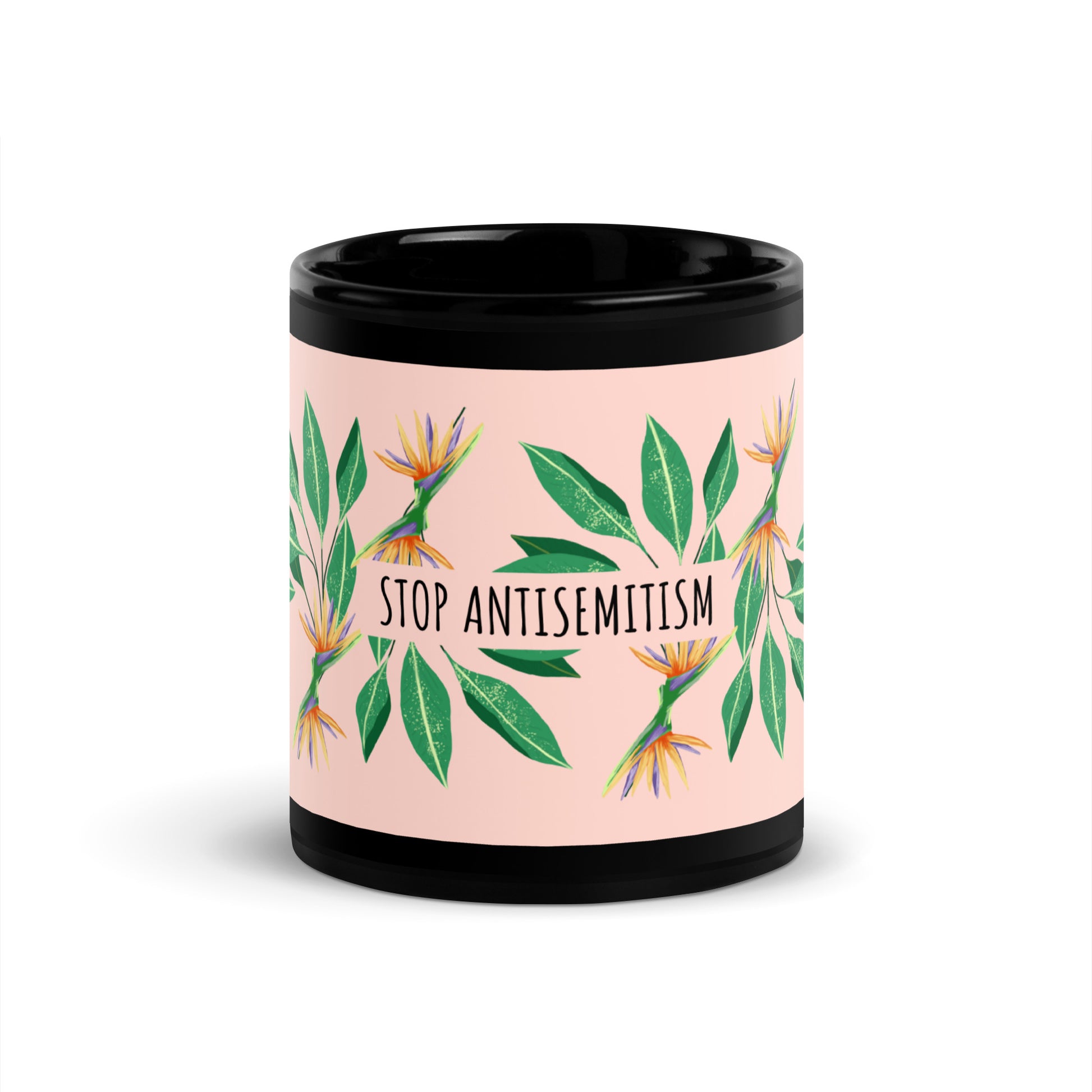 Flower Anthem | Antisemitism | Black Glossy Mug