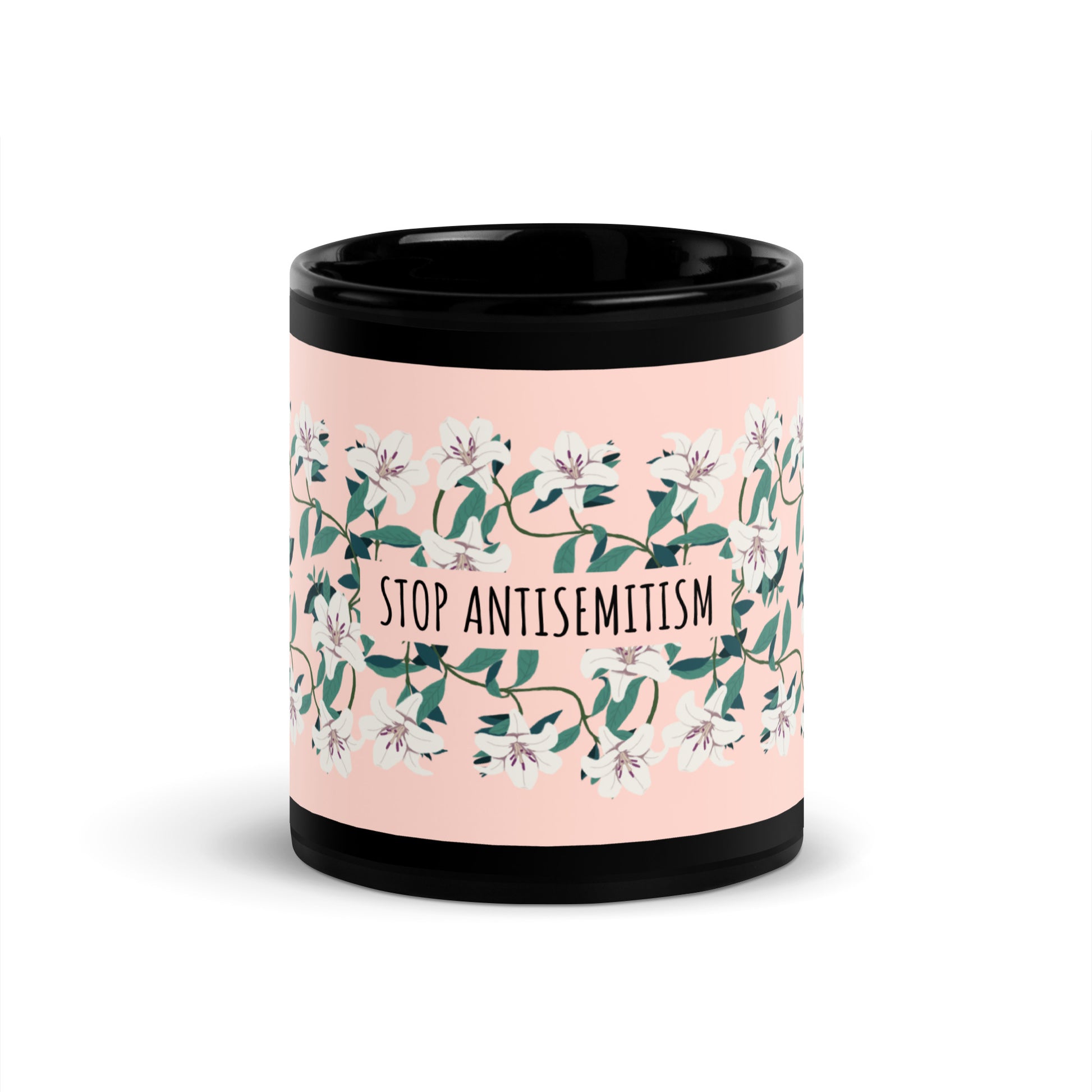 Flower Anthem | Antisemitism | Black Glossy Mug