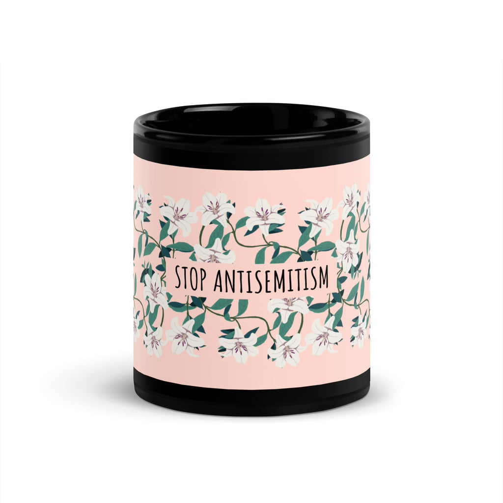 Flower Anthem | Antisemitism | Black Glossy Mug