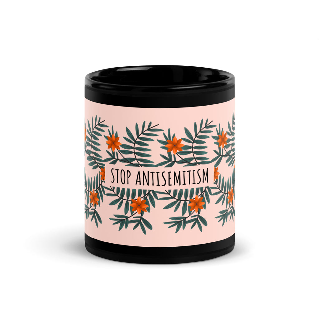 Flower Anthem | Antisemitism | Black Glossy Mug