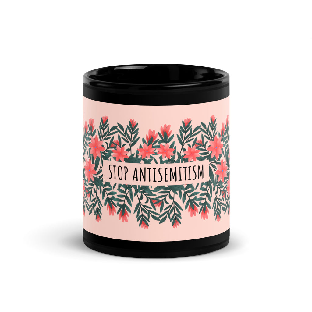 Flower Anthem | Antisemitism | Black Glossy Mug