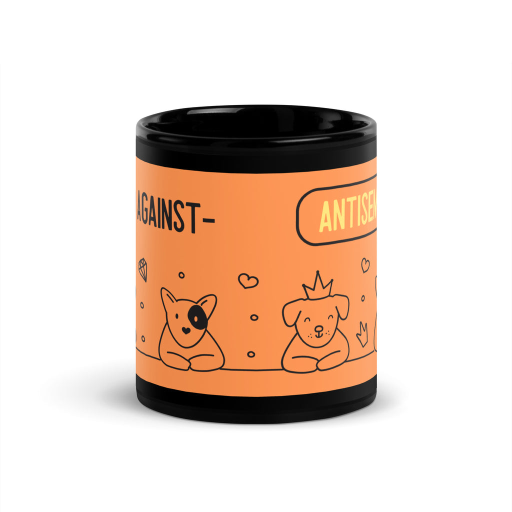 Cute Doodle Pet | Black Glossy Mug