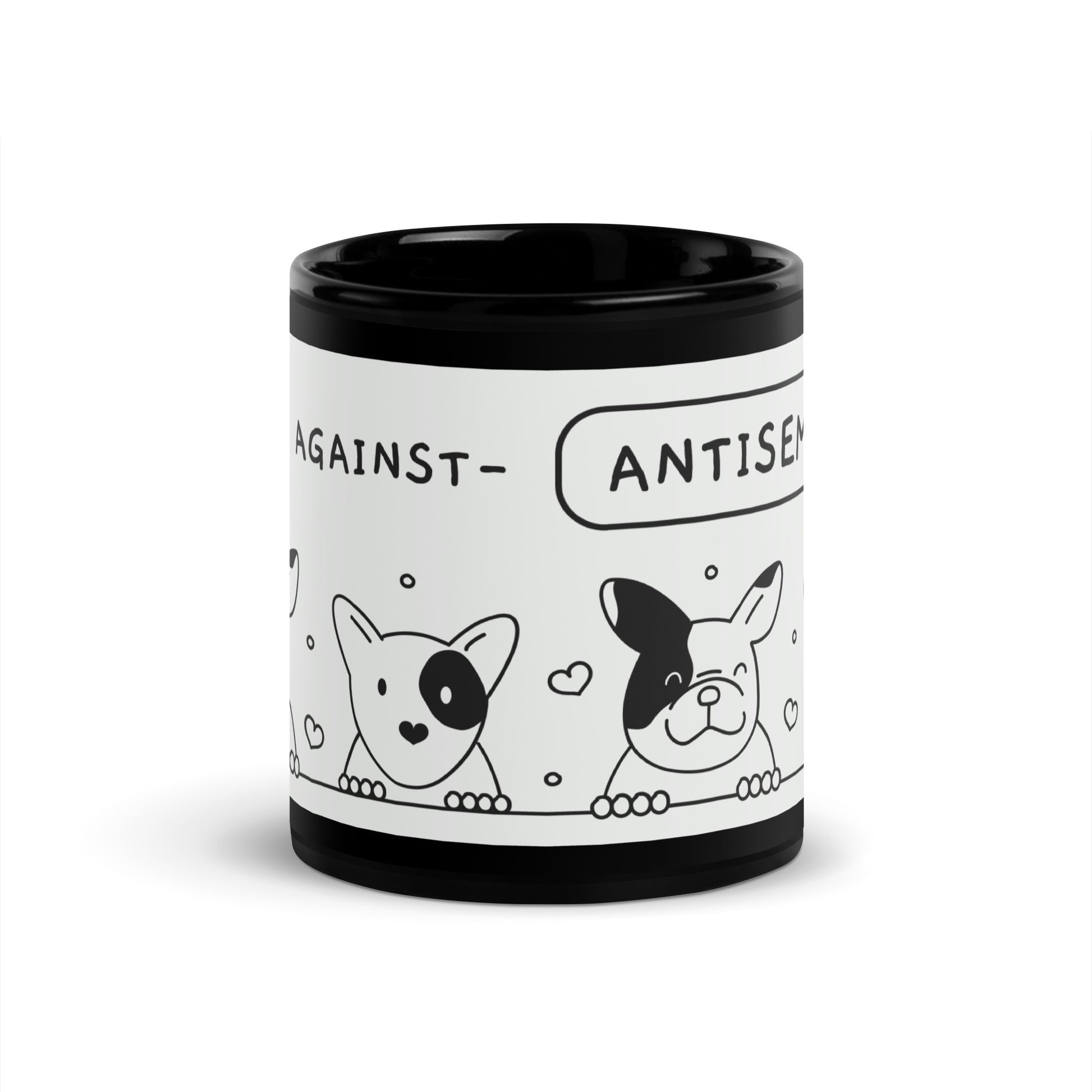 Cute Doodle Pet | Black Glossy Mug