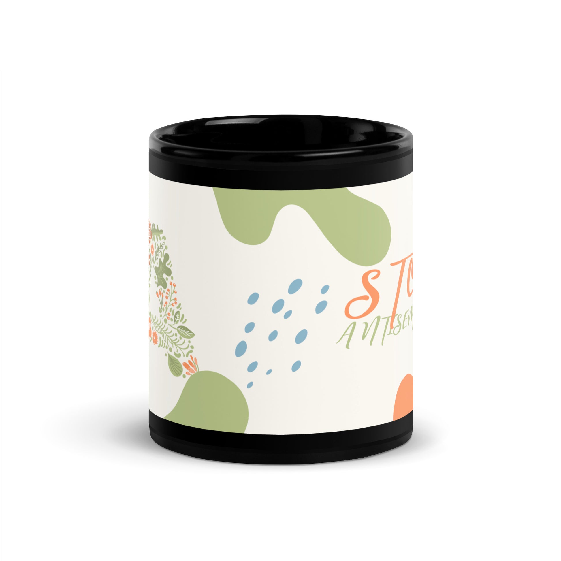 Minimal Shine | Antisemitism | Black Glossy Mug