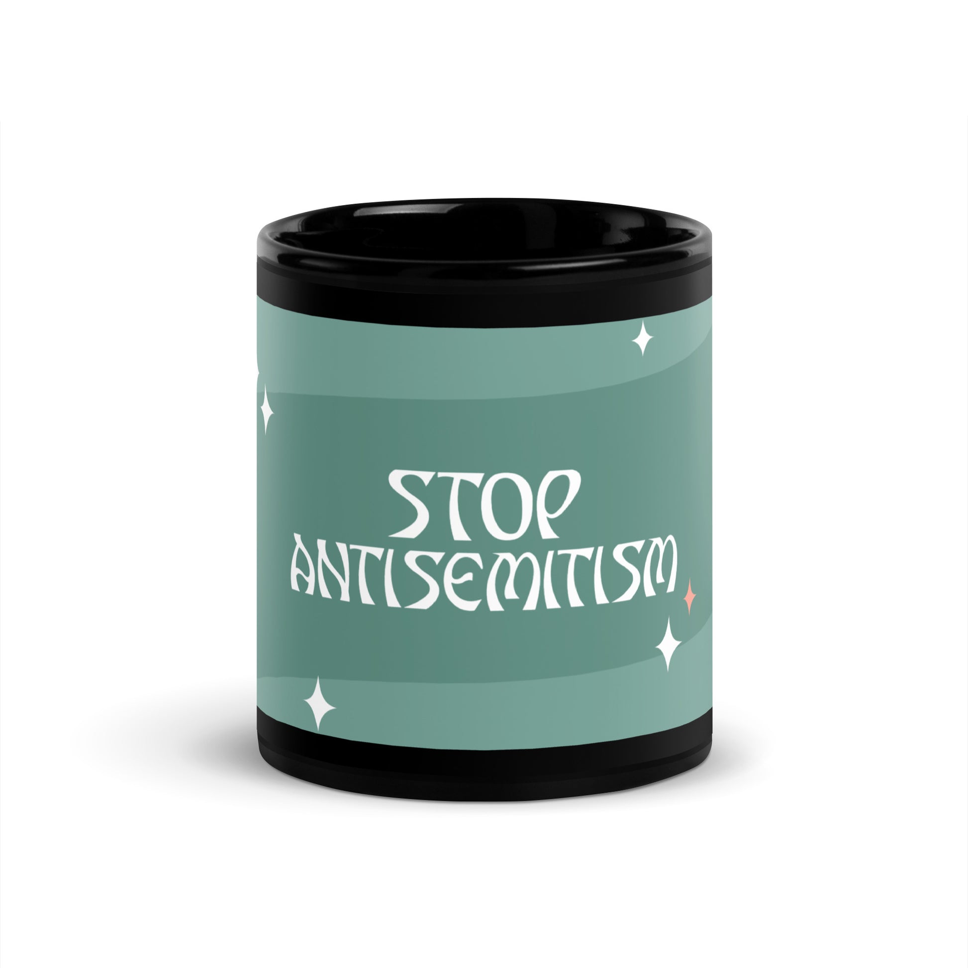 Minimal Shine | Antisemitism | Black Glossy Mug
