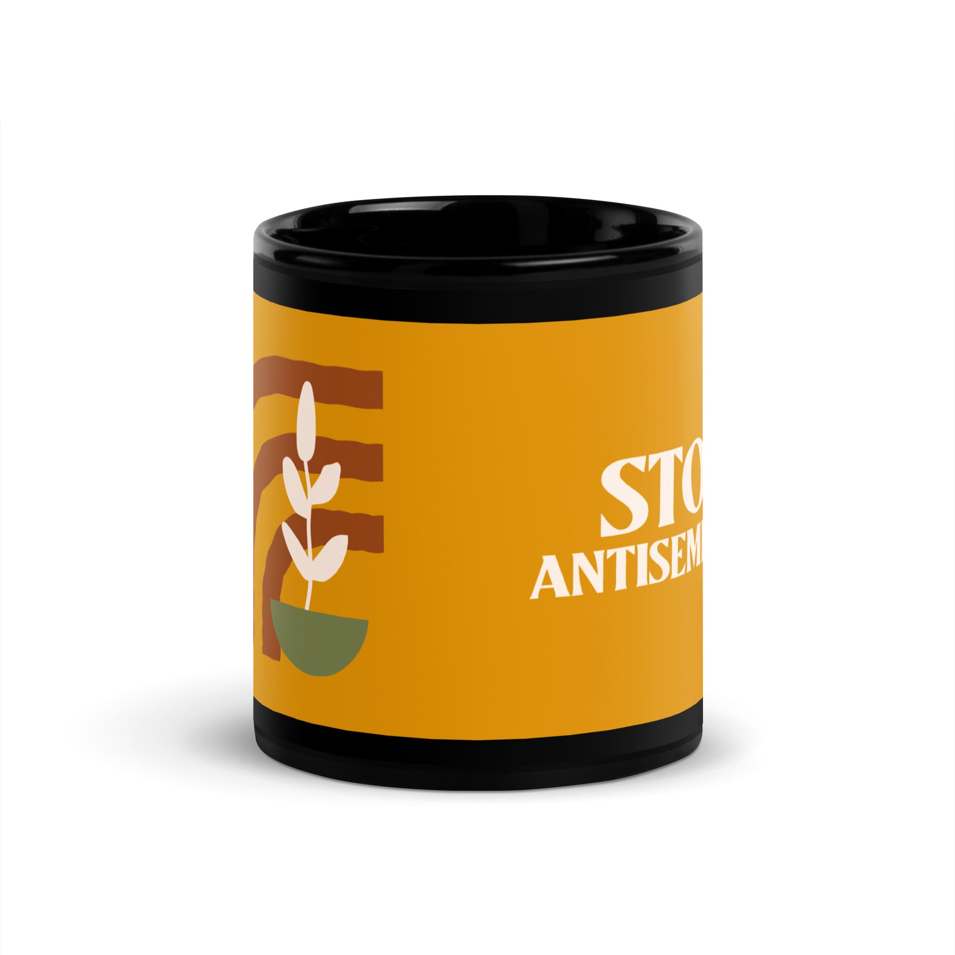 Minimal Shine | Antisemitism | Black Glossy Mug