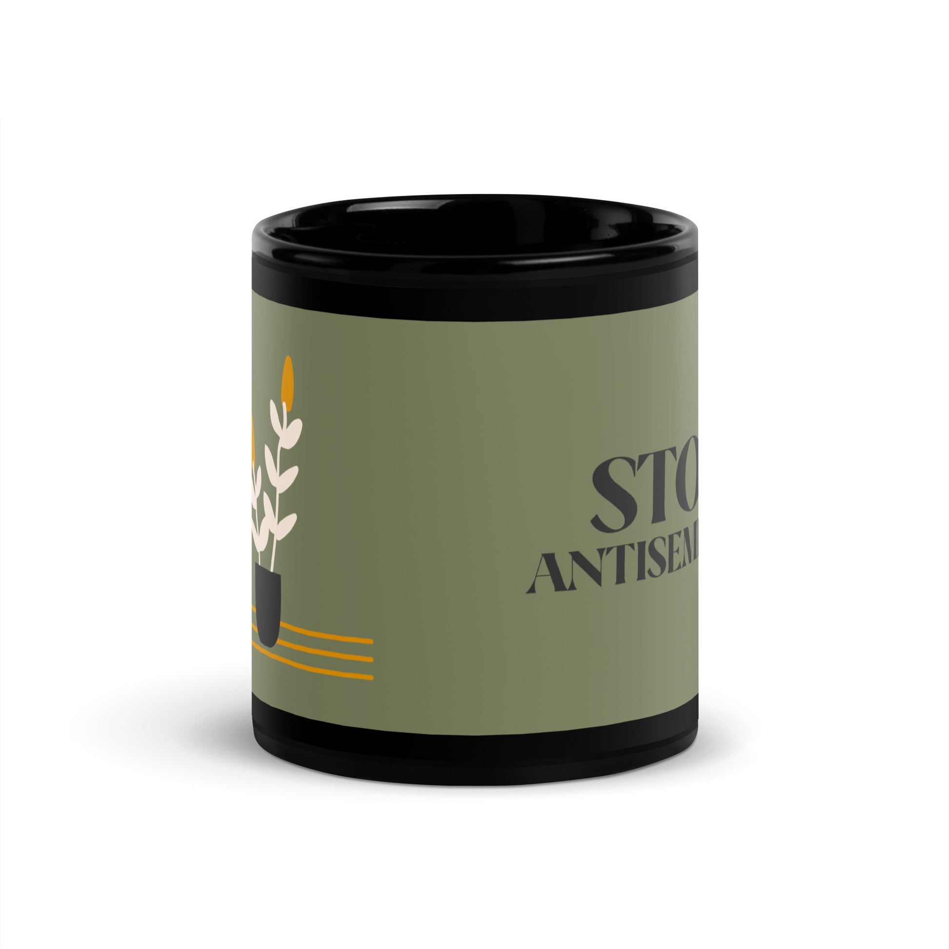Minimal Shine | Antisemitism | Black Glossy Mug