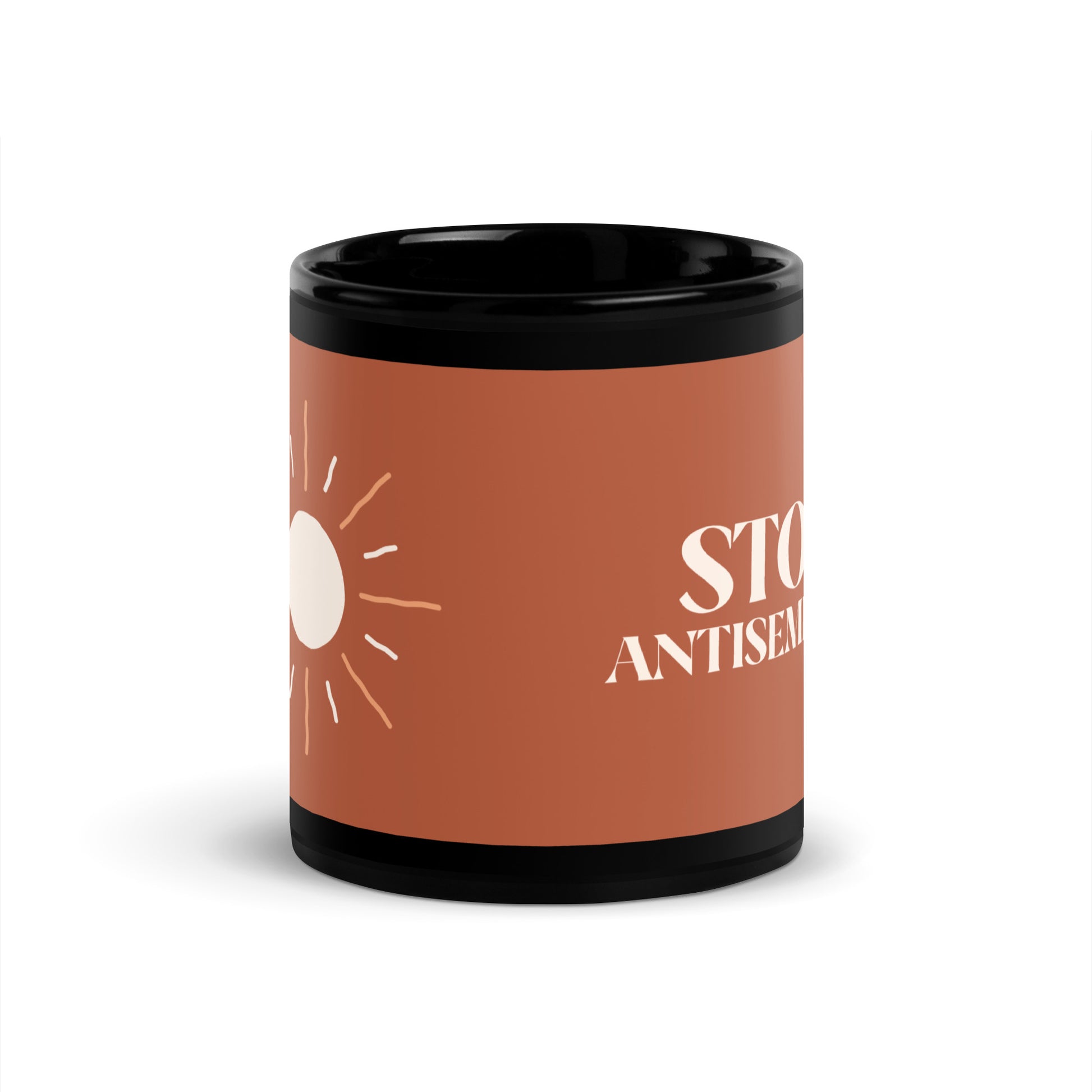 Minimal Shine | Antisemitism | Black Glossy Mug