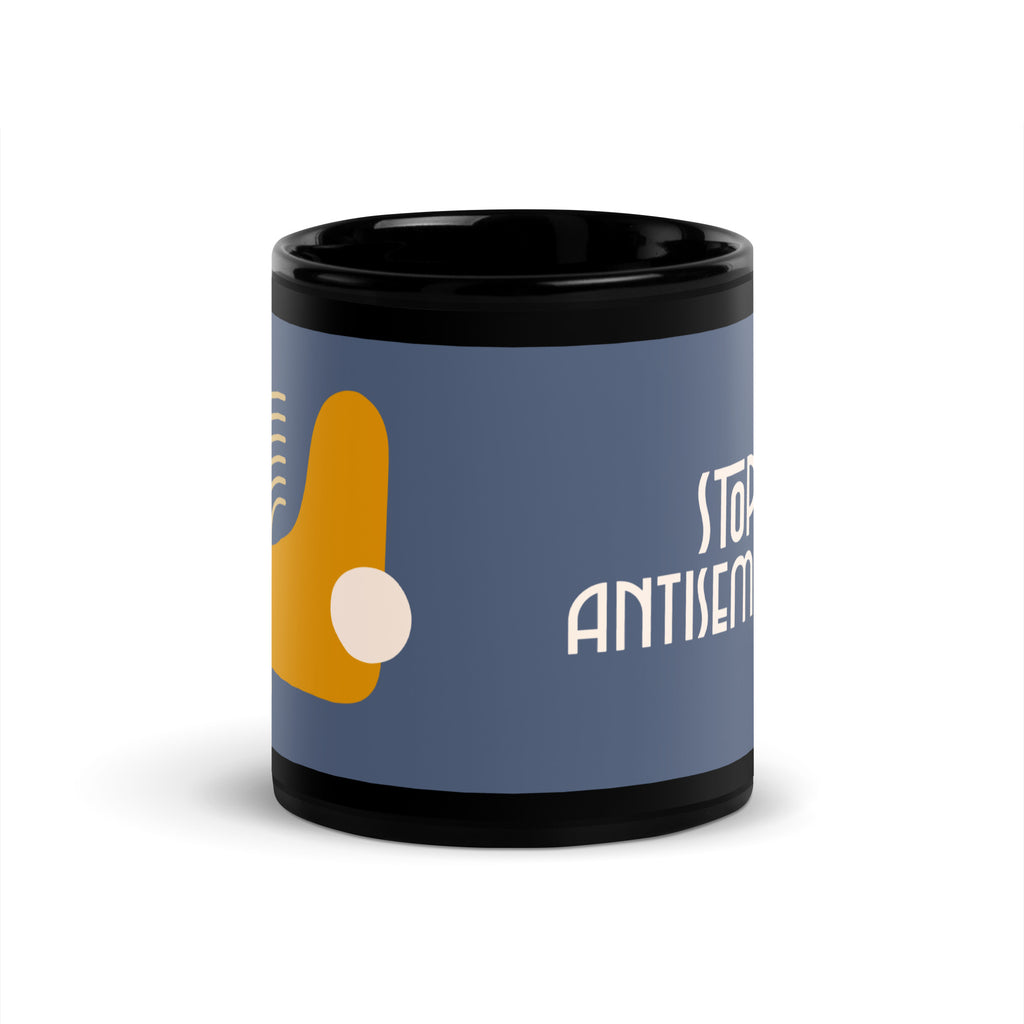 Minimal Shine | Antisemitism | Black Glossy Mug