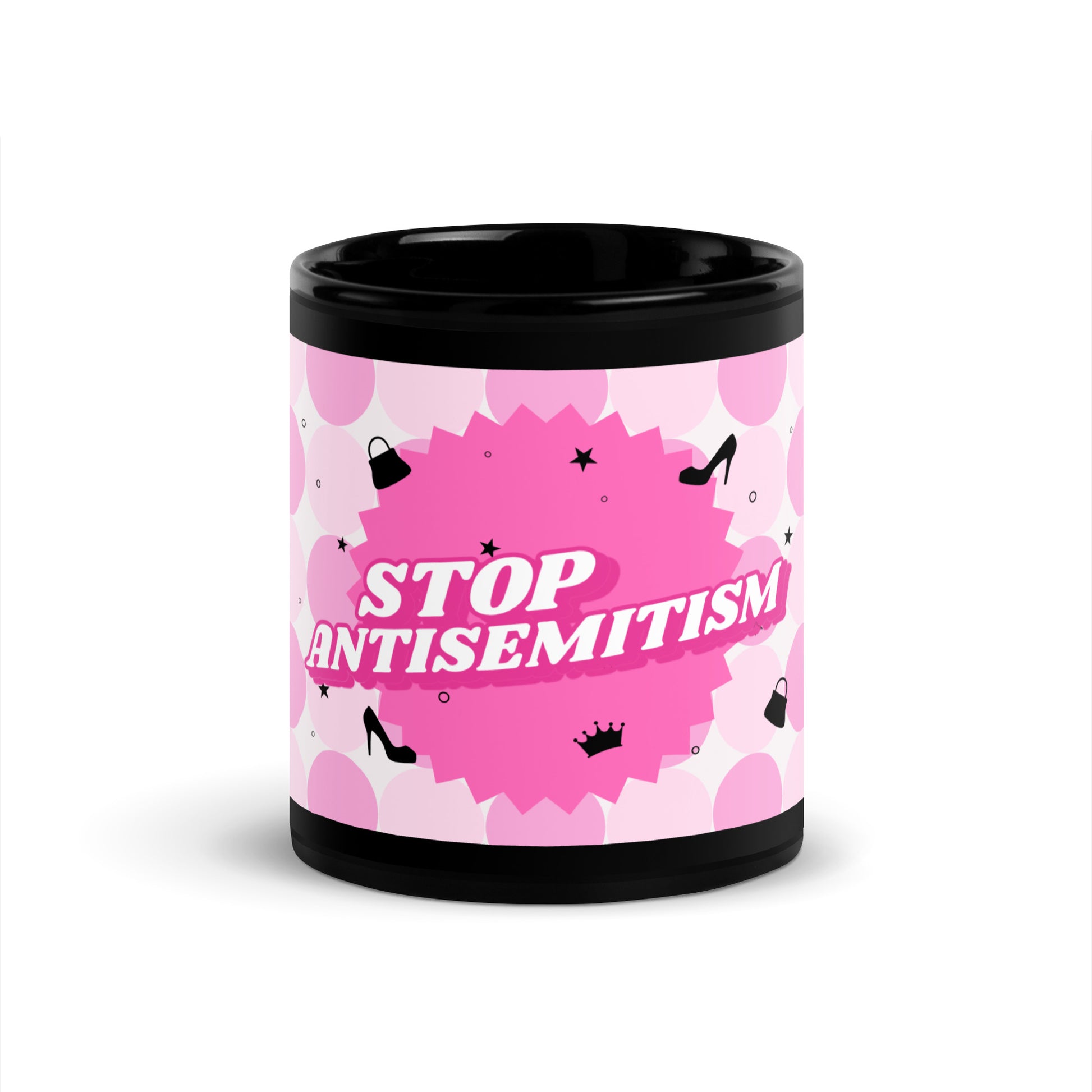 Pink Destiny | Antisemitism | Black Glossy Mug