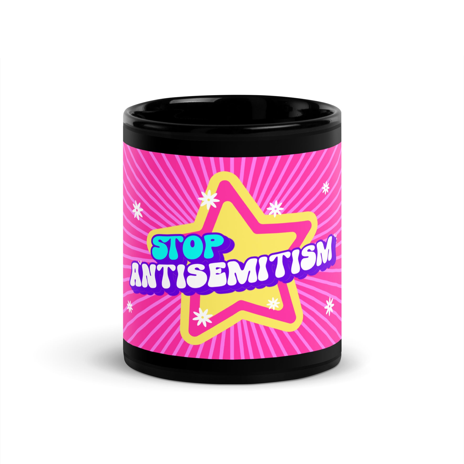 Pink Destiny | Antisemitism | Black Glossy Mug