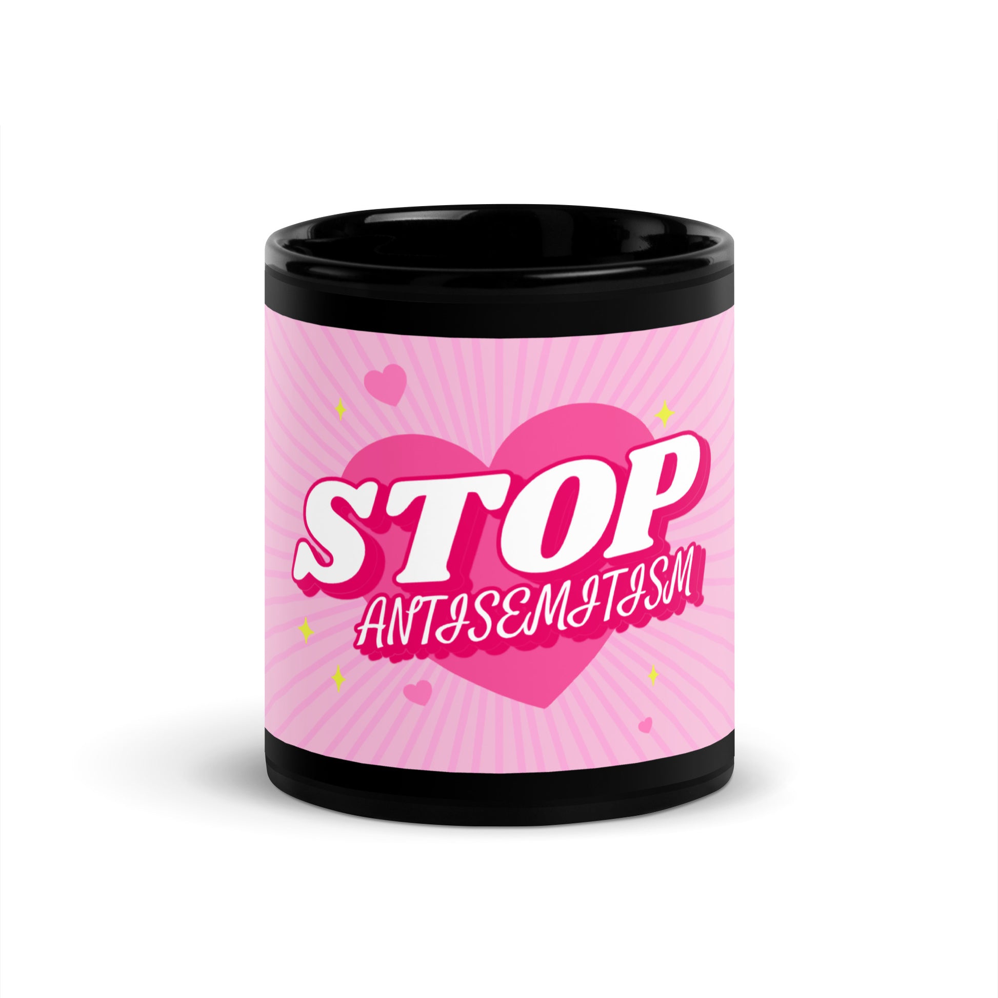 Pink Destiny | Antisemitism | Black Glossy Mug