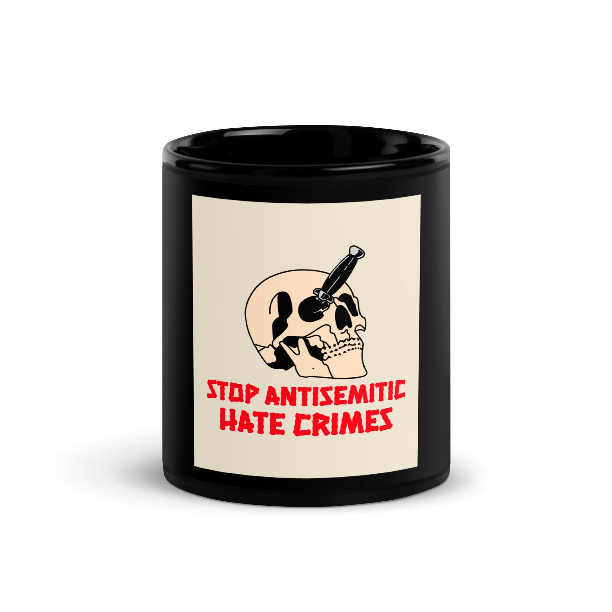 Antisemitic Hate Crimes | Black Glossy Mug
