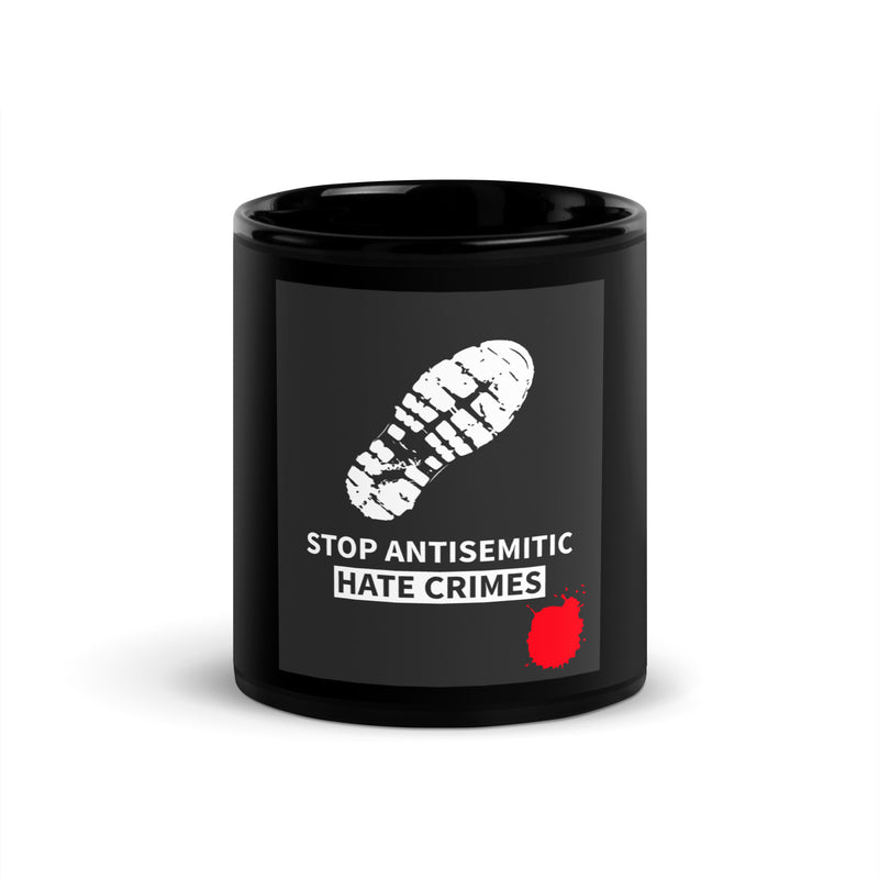 Antisemitic Hate Crimes | Black Glossy Mug