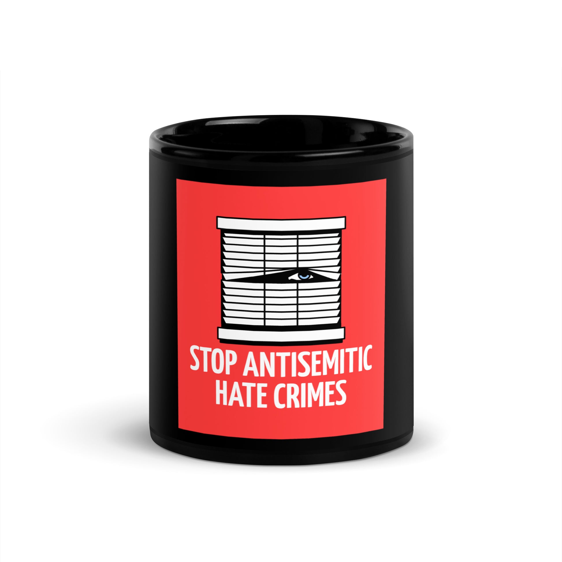 Antisemitic Hate Crimes | Black Glossy Mug