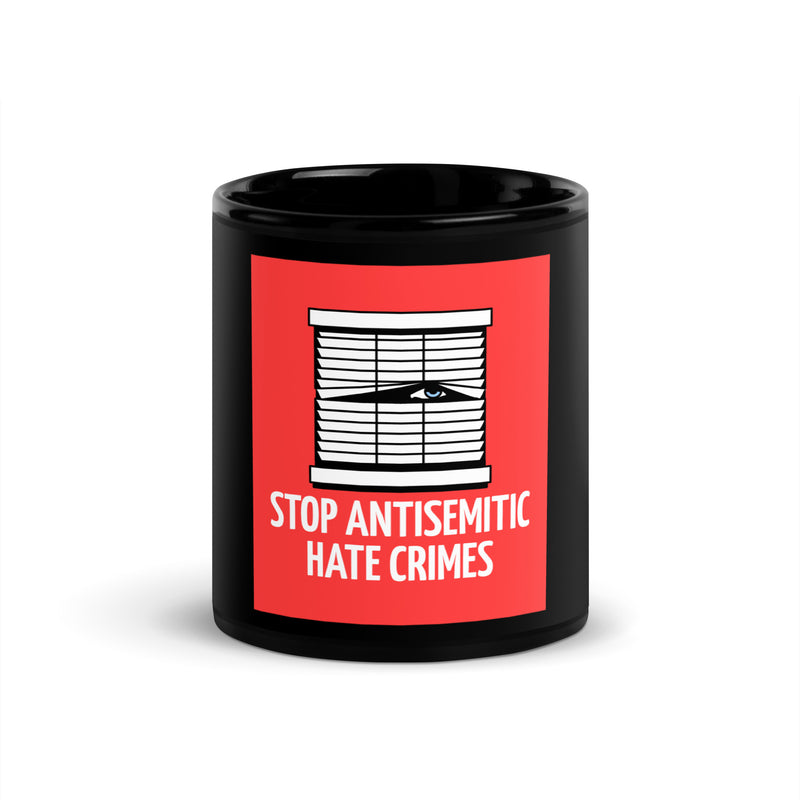Antisemitic Hate Crimes | Black Glossy Mug