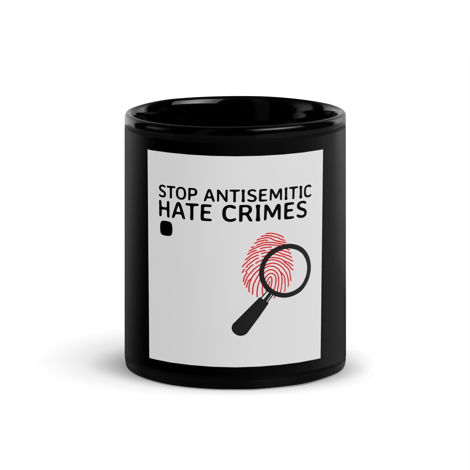 Antisemitic Hate Crimes | Black Glossy Mug
