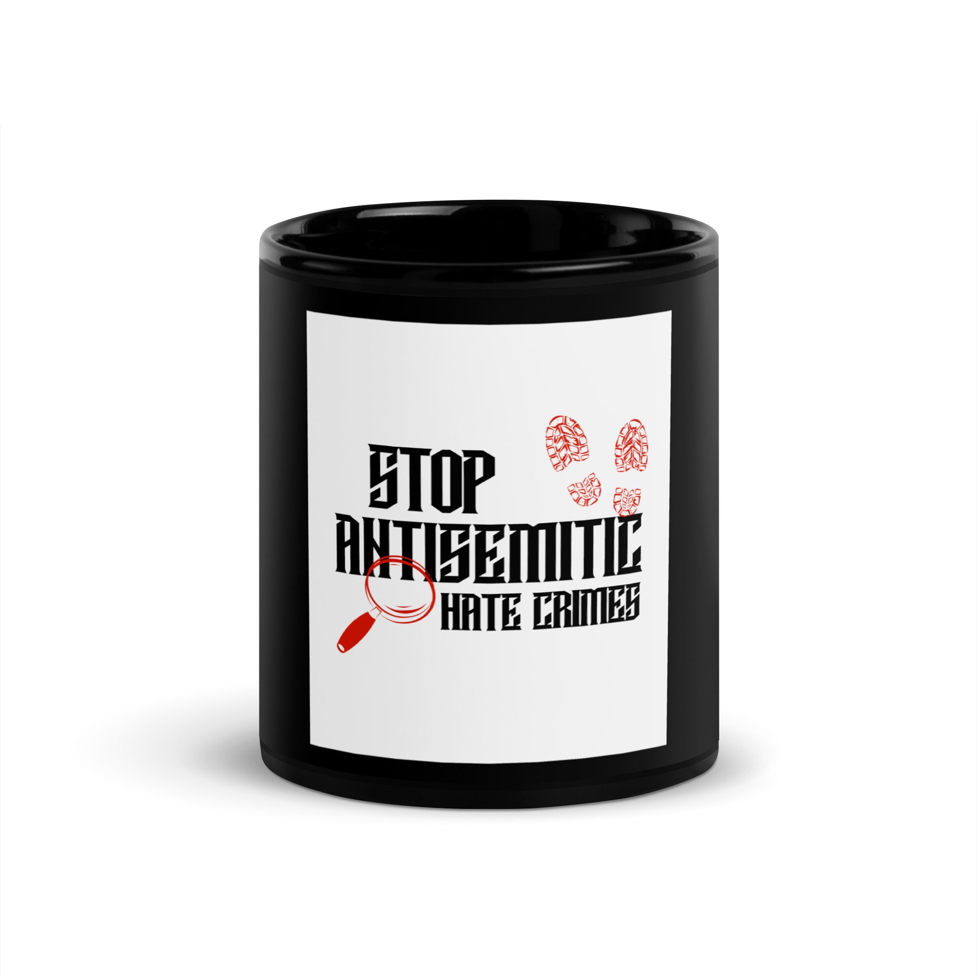 Antisemitic Hate Crimes | Black Glossy Mug