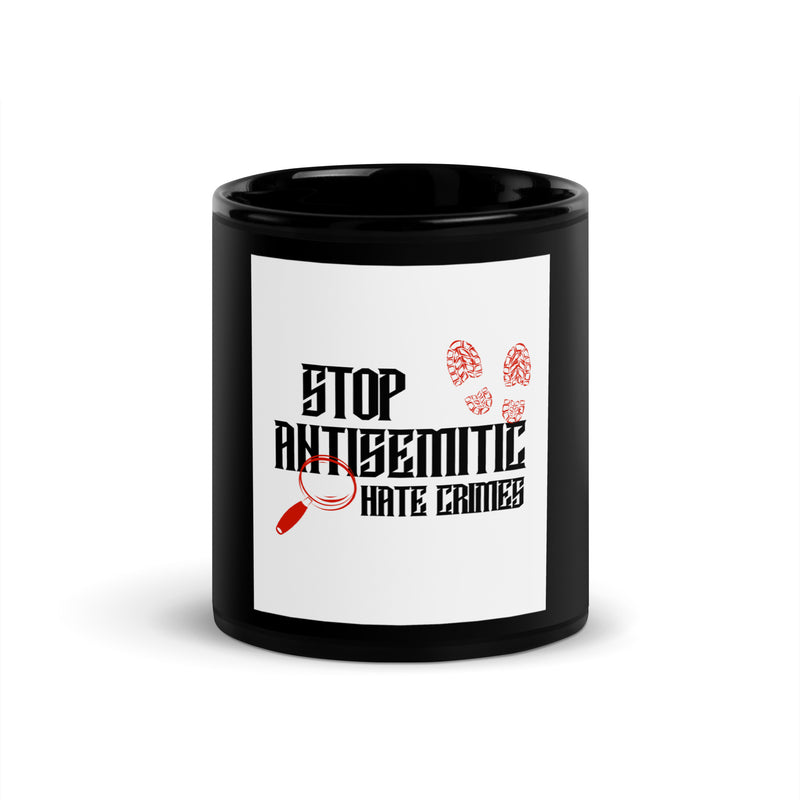 Antisemitic Hate Crimes | Black Glossy Mug