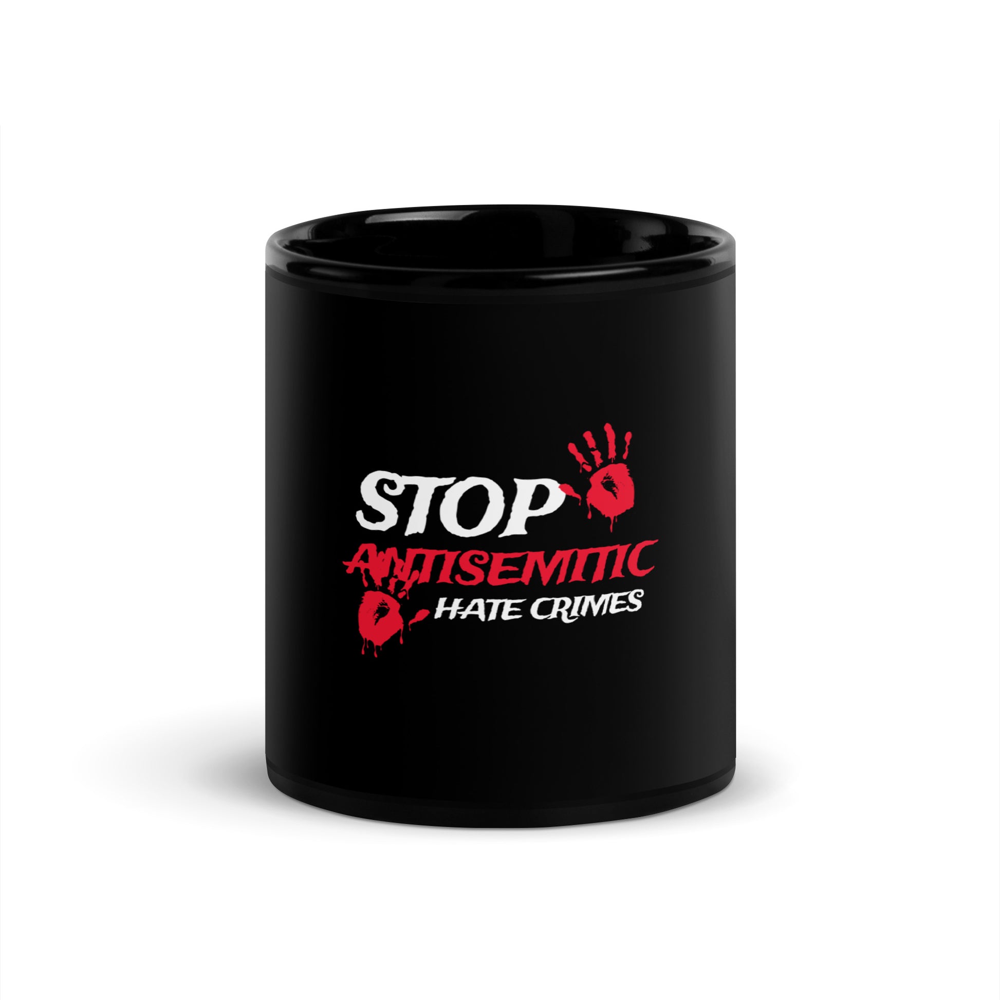 Antisemitic Hate Crimes | Black Glossy Mug
