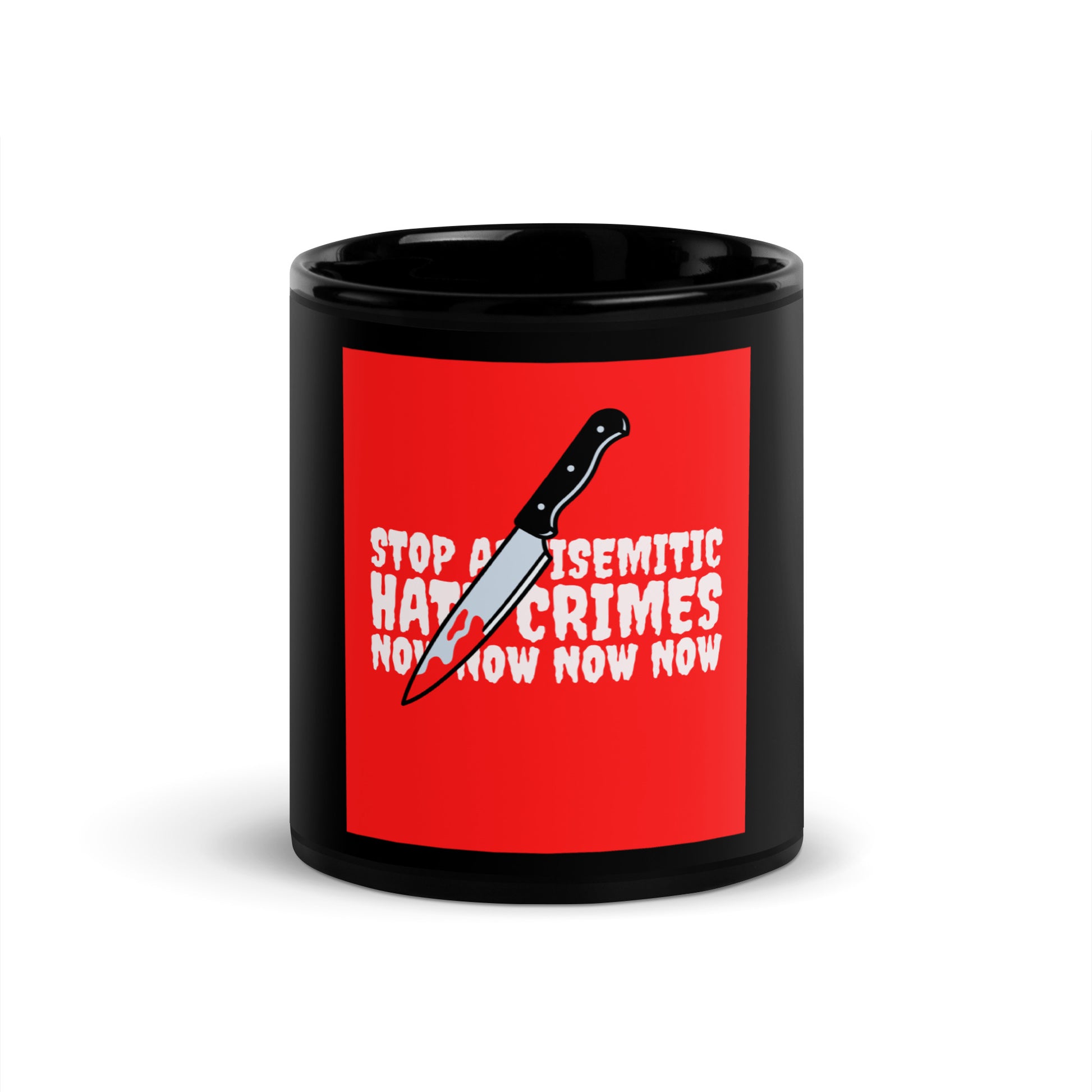 Antisemitic Hate Crimes | Black Glossy Mug