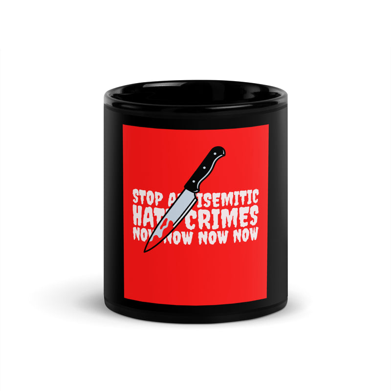 Antisemitic Hate Crimes | Black Glossy Mug