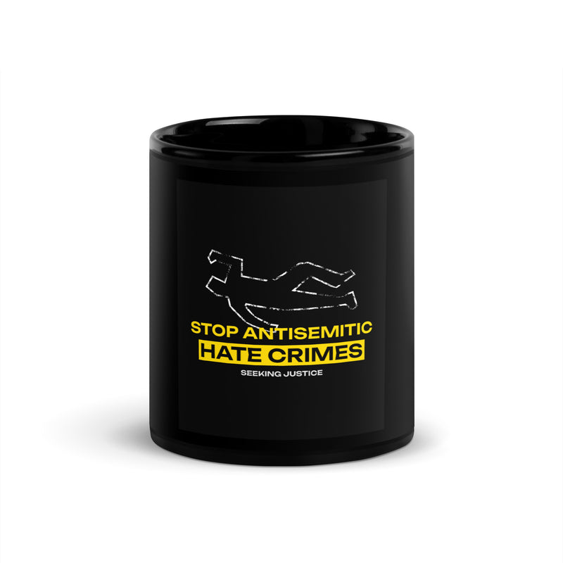 Antisemitic Hate Crimes | Black Glossy Mug