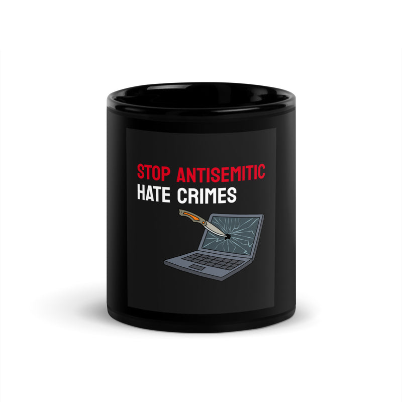 Antisemitic Hate Crimes | Black Glossy Mug