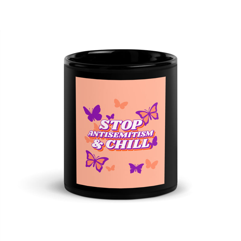 Chill Retro | Antisemitism | Black Glossy Mug