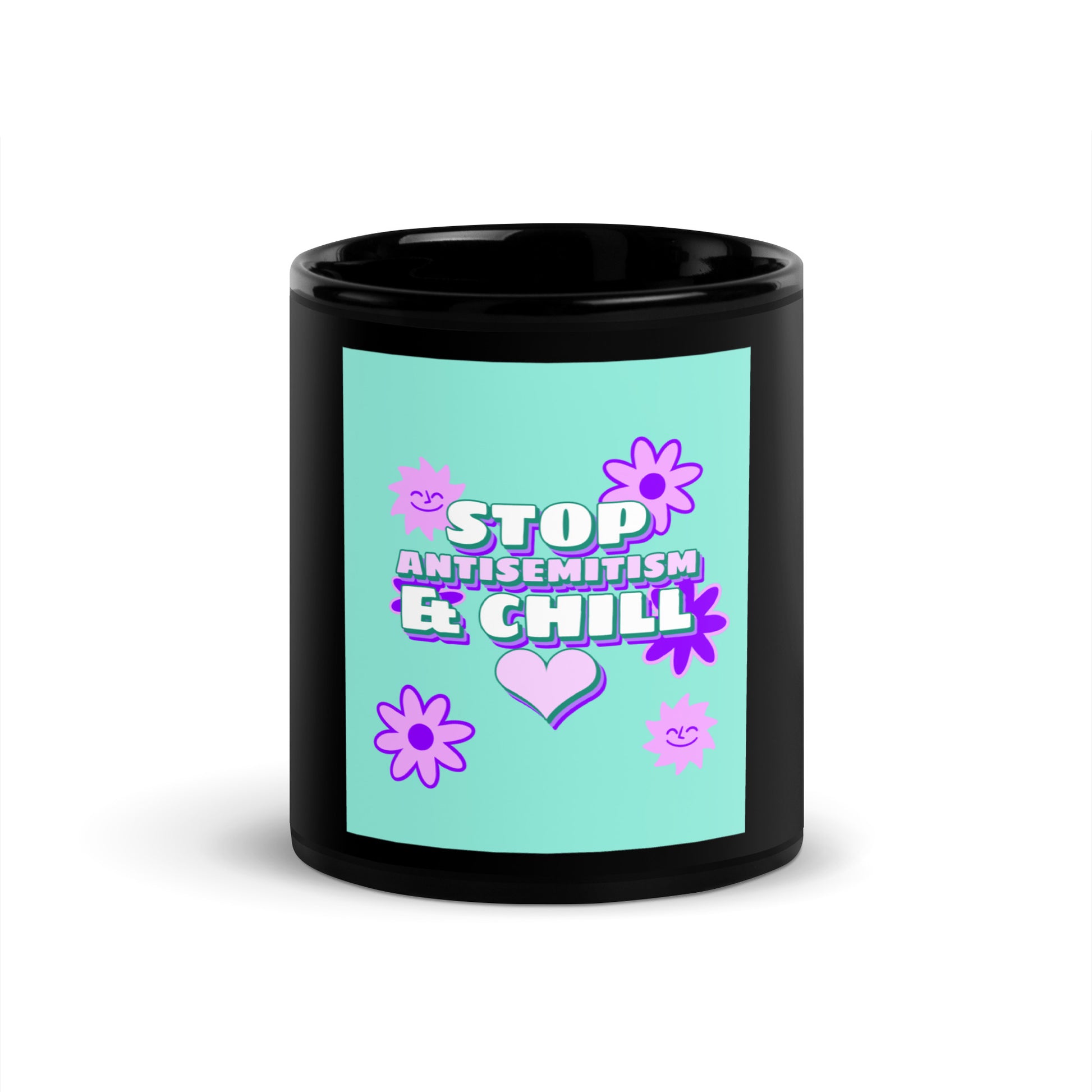 Chill Retro | Antisemitism | Black Glossy Mug