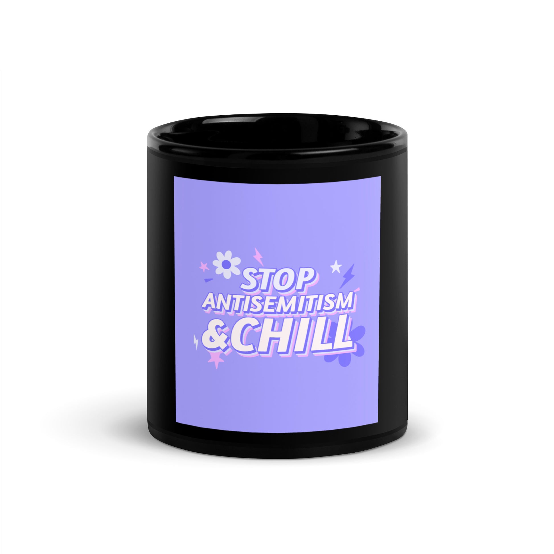 Chill Retro | Antisemitism | Black Glossy Mug