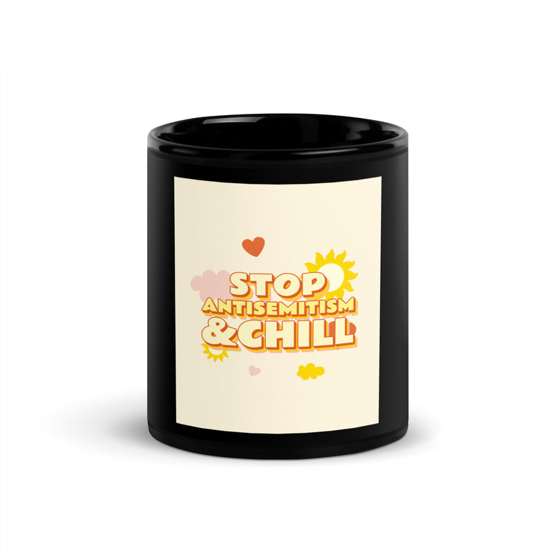 Chill Retro | Antisemitism | Black Glossy Mug