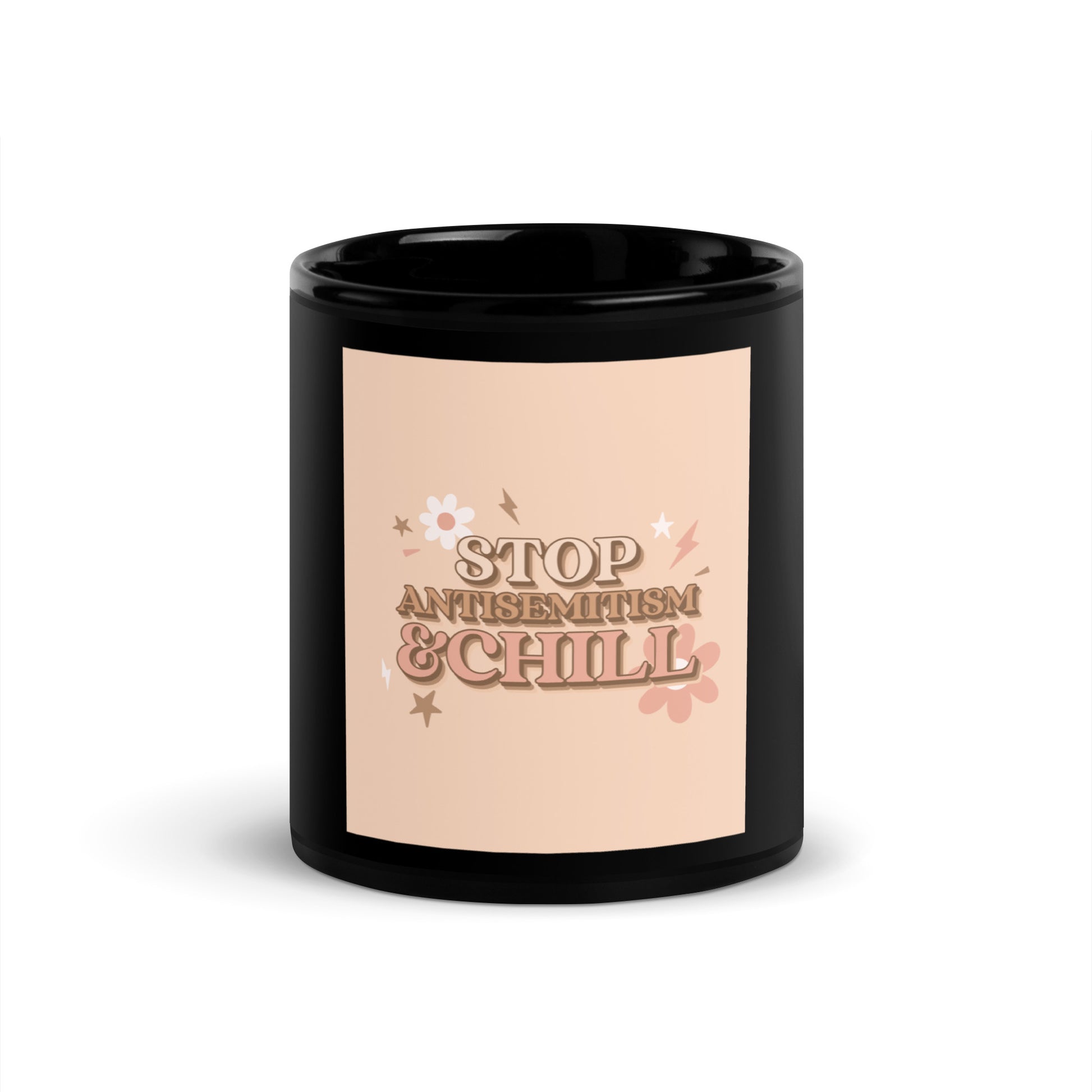 Chill Retro | Antisemitism | Black Glossy Mug