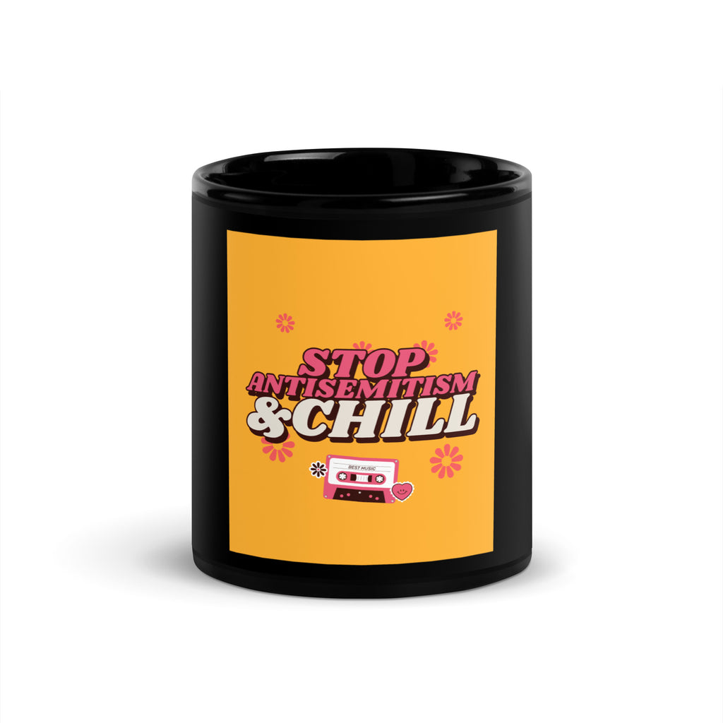 Chill Retro | Antisemitism | Black Glossy Mug