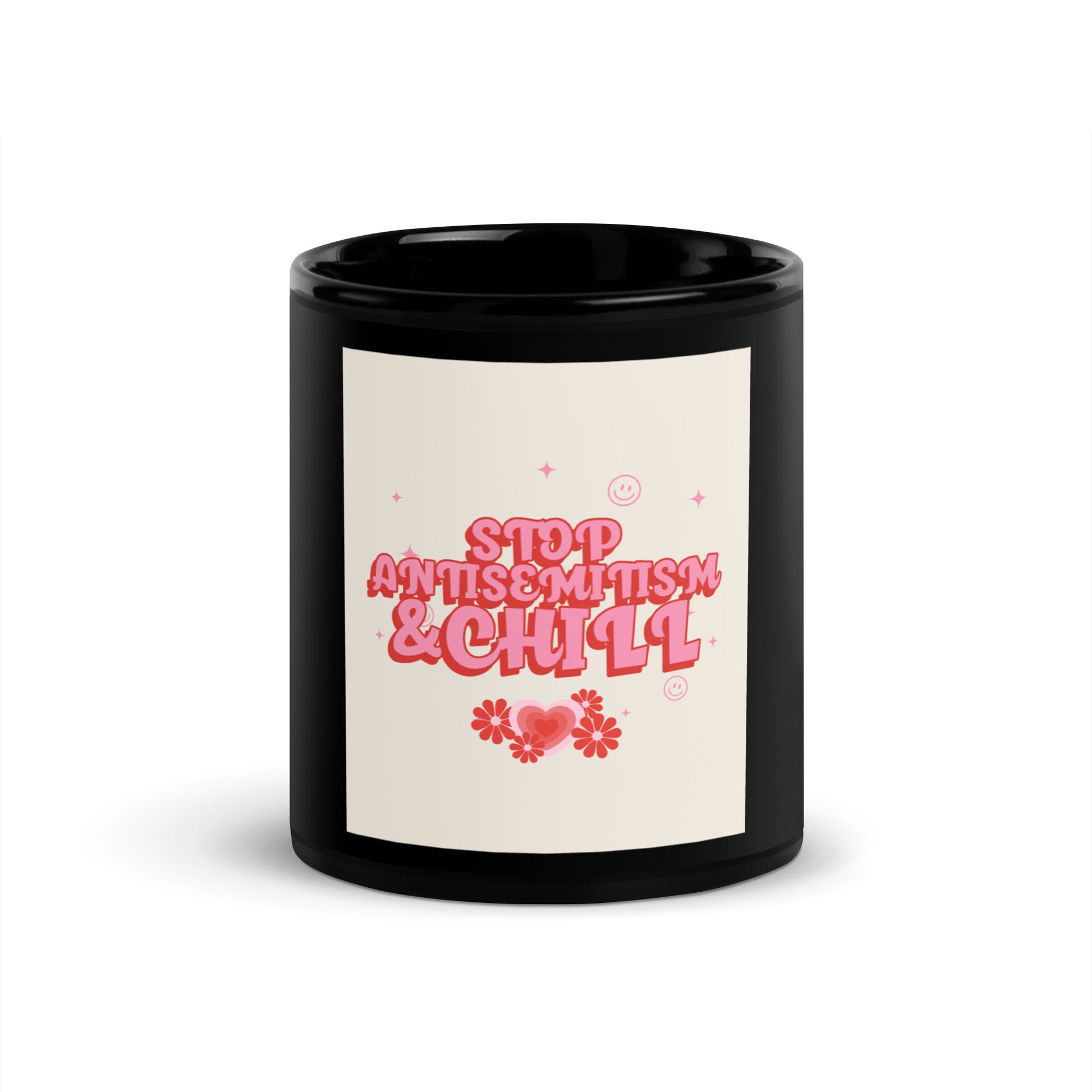 Chill Retro | Antisemitism | Black Glossy Mug