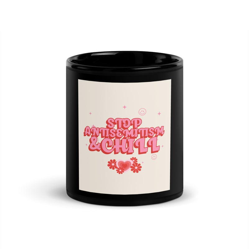 Chill Retro | Antisemitism | Black Glossy Mug