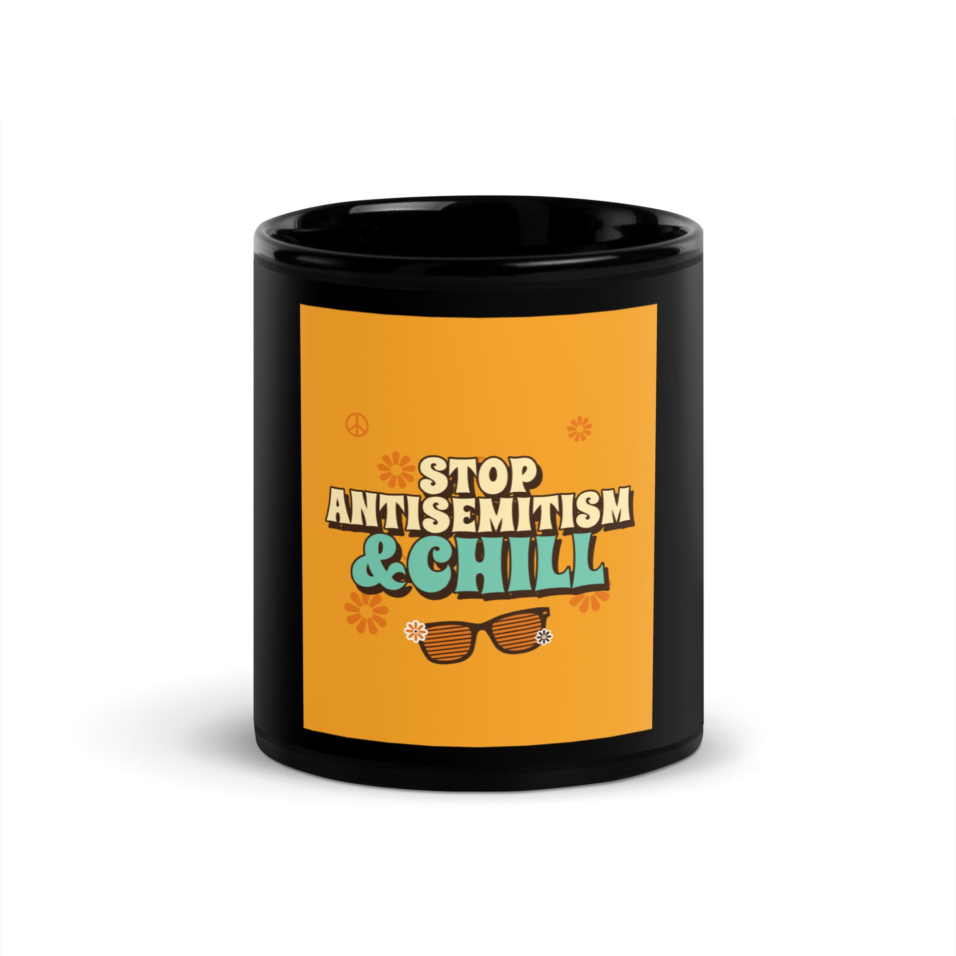 Chill Retro | Antisemitism | Black Glossy Mug
