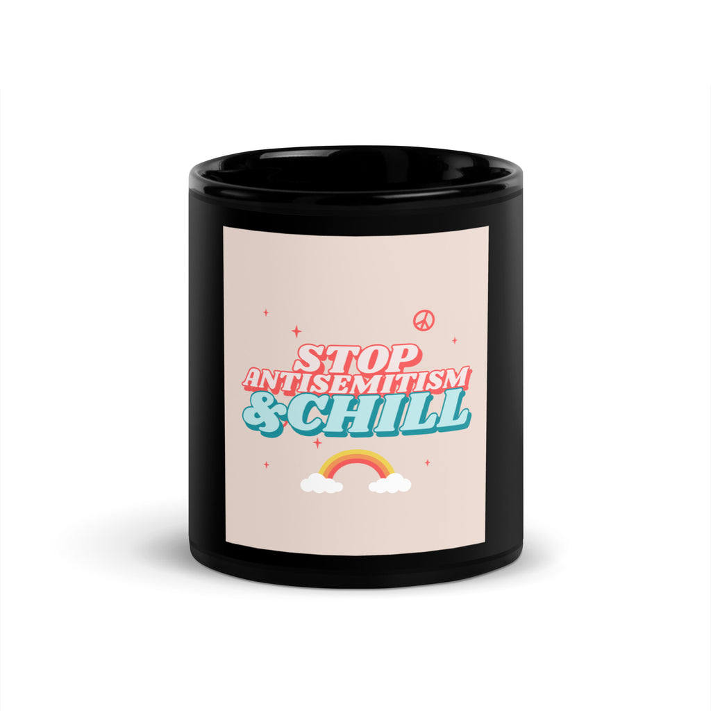 Chill Retro | Antisemitism | Black Glossy Mug
