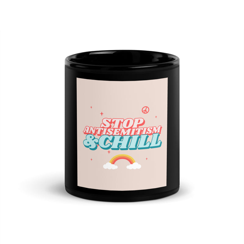Chill Retro | Antisemitism | Black Glossy Mug
