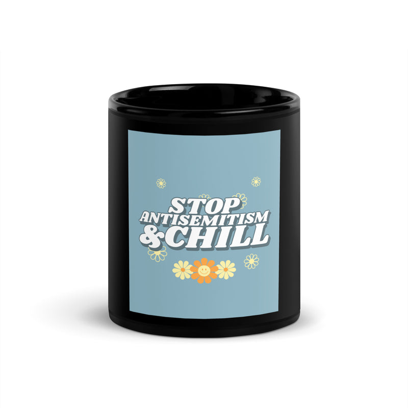 Chill Retro | Antisemitism | Black Glossy Mug
