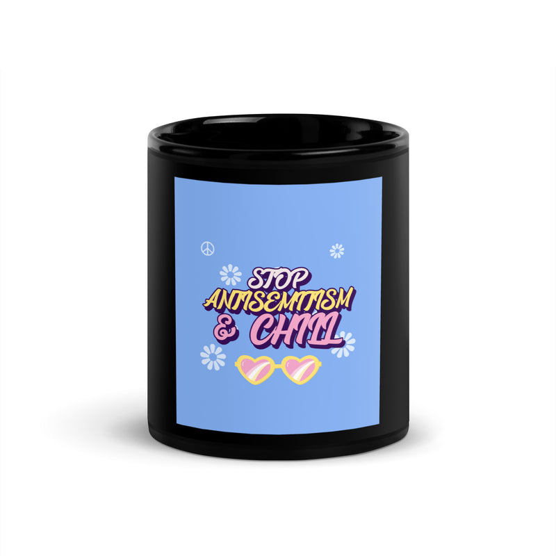 Chill Retro | Antisemitism | Black Glossy Mug